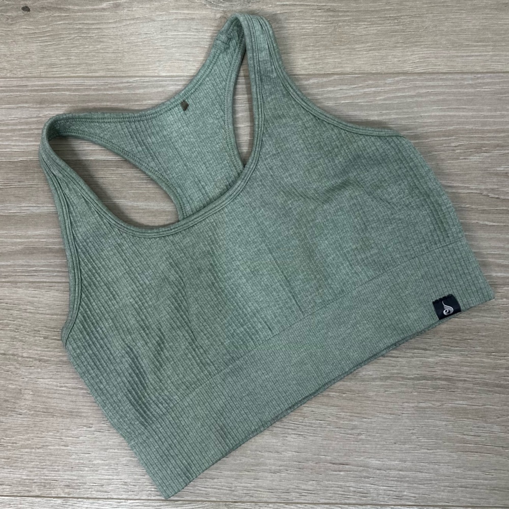 Ryderwear ribbed racerback sports bra size m
